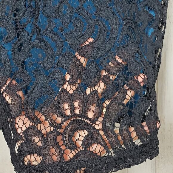 Orsay Lace Overlay Sleeveless Dress Black Size 4 - Picture 6 of 12